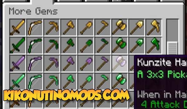 More Gems Weapons &amp; Tools