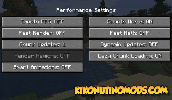 Optifine 1.19 Konfigurationen