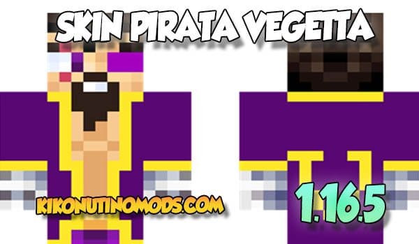 Skin de Vegetta77 pirata dentro de Minecraft