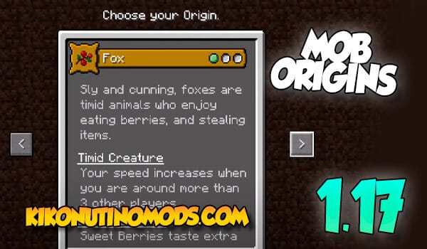 Mob Origins Mod Para Minecraft 1.17