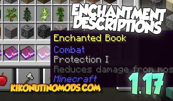 Enchantment Descriptions Mod para Minecraft 1.17