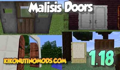 Malisis Doors mod para Minecraft 1.18.1 y 1.18