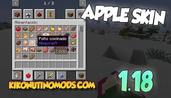 Apple-Skin-mod-para-minecraft-1-18-descargar-gratis-en-español