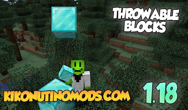 Throwable Blocks mod para Minecraft 1.18
