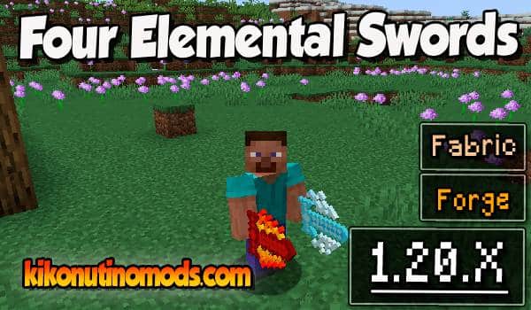 Four Elemental Swords Mod para Minecraft 1.20.2