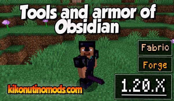 Tools and armor of Obsidian Mod para Minecraft 1.20.2