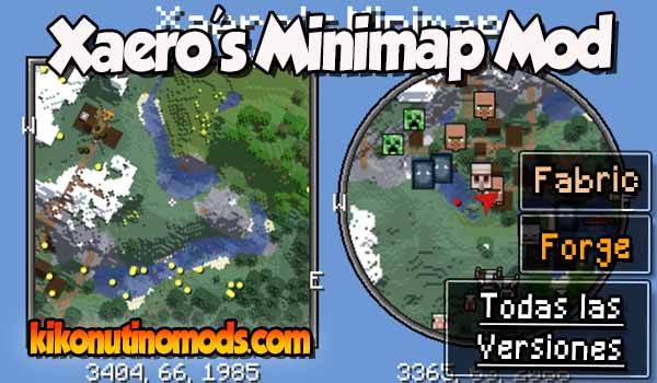 Xaero's Minimap mod Minecraft para todas las versiones Descargar