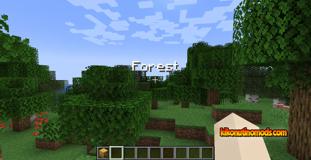 Captura de pantalla de Better Client para Minecraft: Biome Title