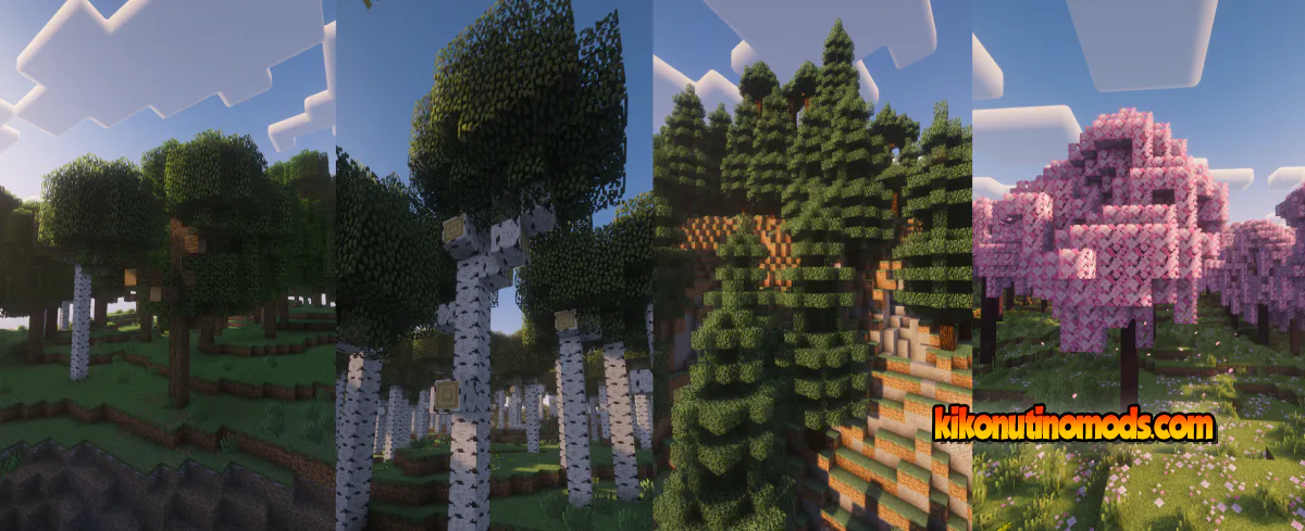 Captura de pantalla de Better Trees mod para Minecraft