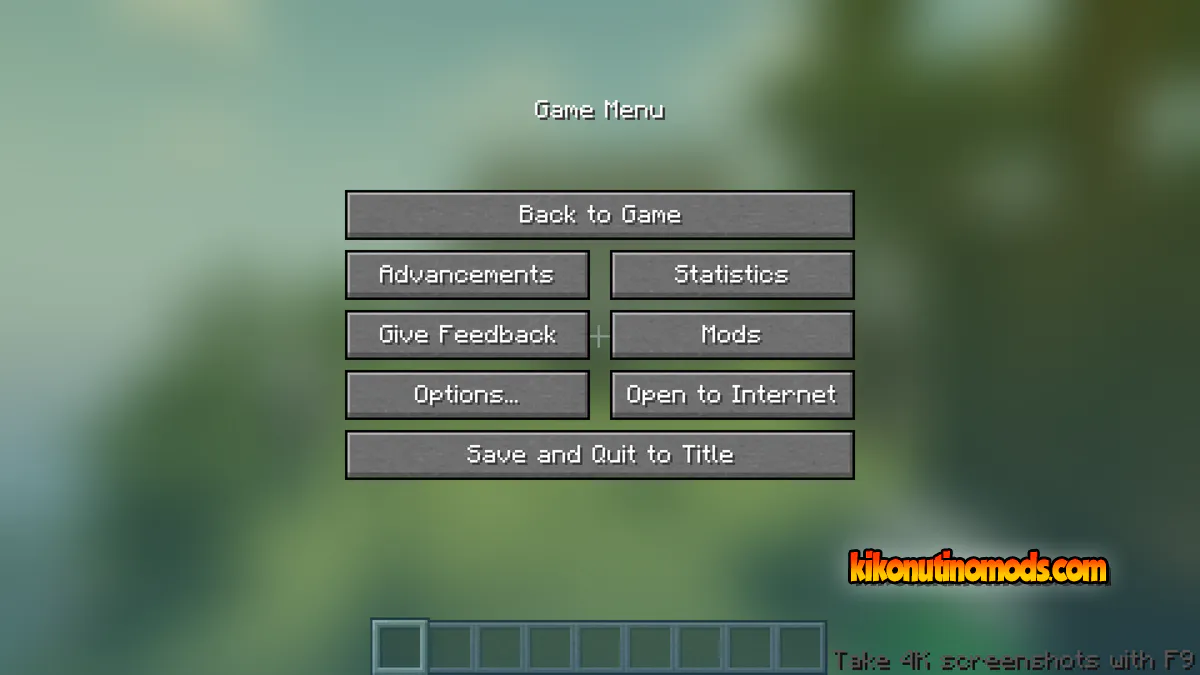 Captura de pantalla de Blur+ para Minecraft: Change the blur radius for increased strength