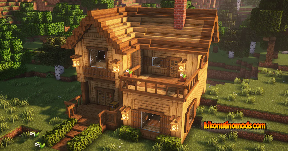 Captura de pantalla de Building But Better para Minecraft: Wooden Showcase House - by t8pany