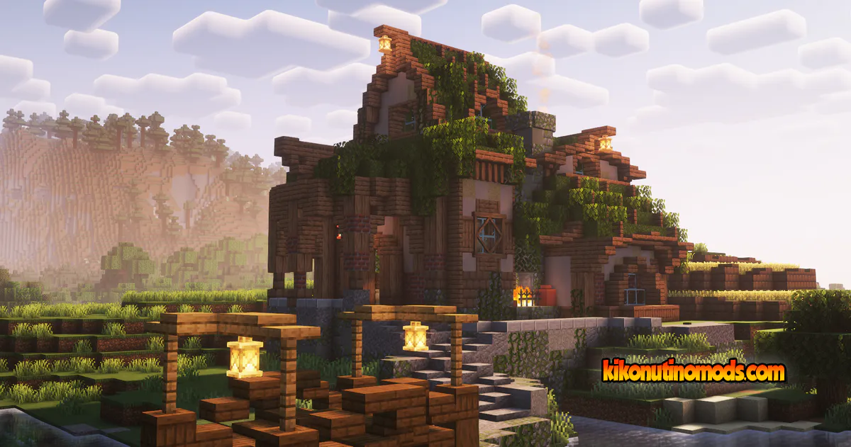 Captura de pantalla de Building But Better para Minecraft: Hobbit-Inspired House - Collaborative Effort