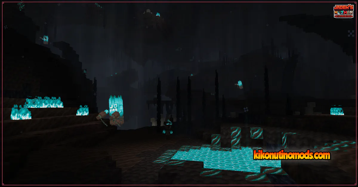 Captura de pantalla de Jaden's Nether Expansion para Minecraft: Black Ice Glaciers