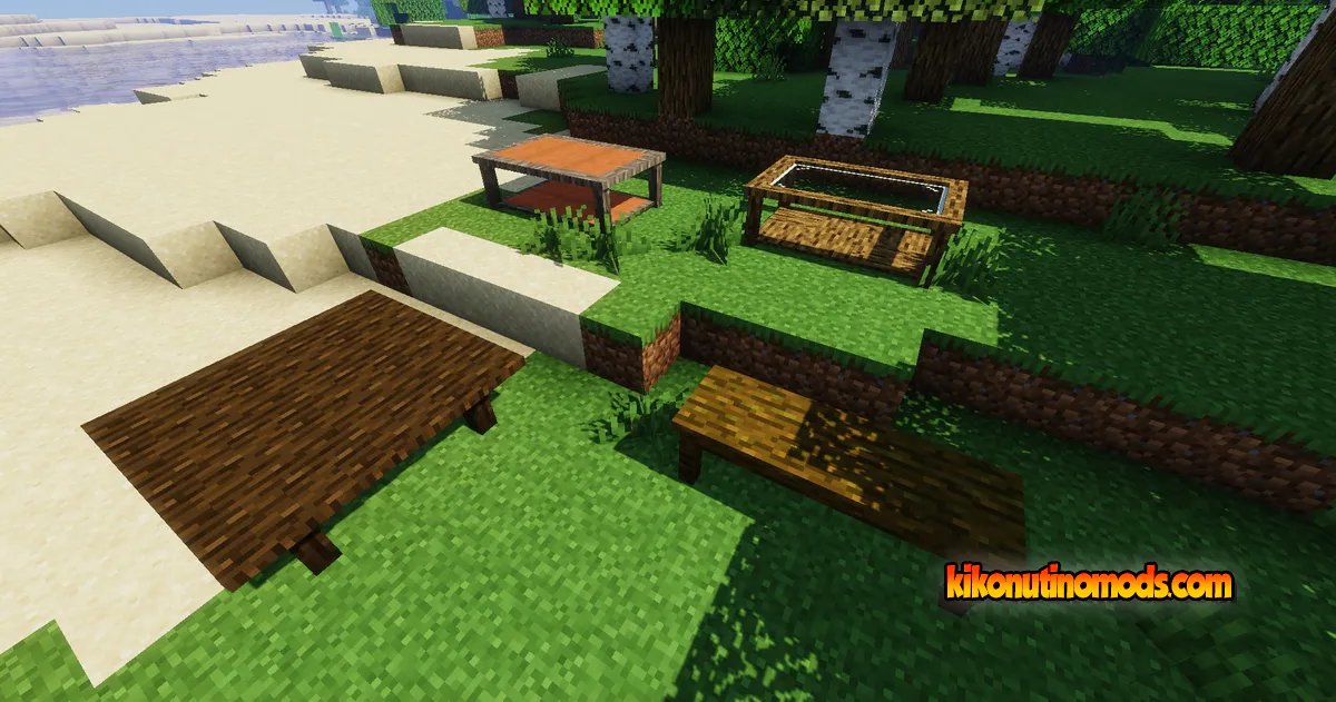 Captura de pantalla de Macaw's Furniture para Minecraft: Tables