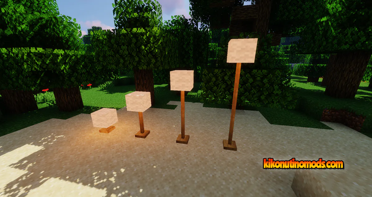 Captura de pantalla de Macaw's Lights and Lamps para Minecraft: Lamp - Stackable height