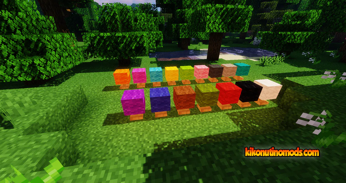Captura de pantalla de Macaw's Lights and Lamps para Minecraft: Lamps in all colors
